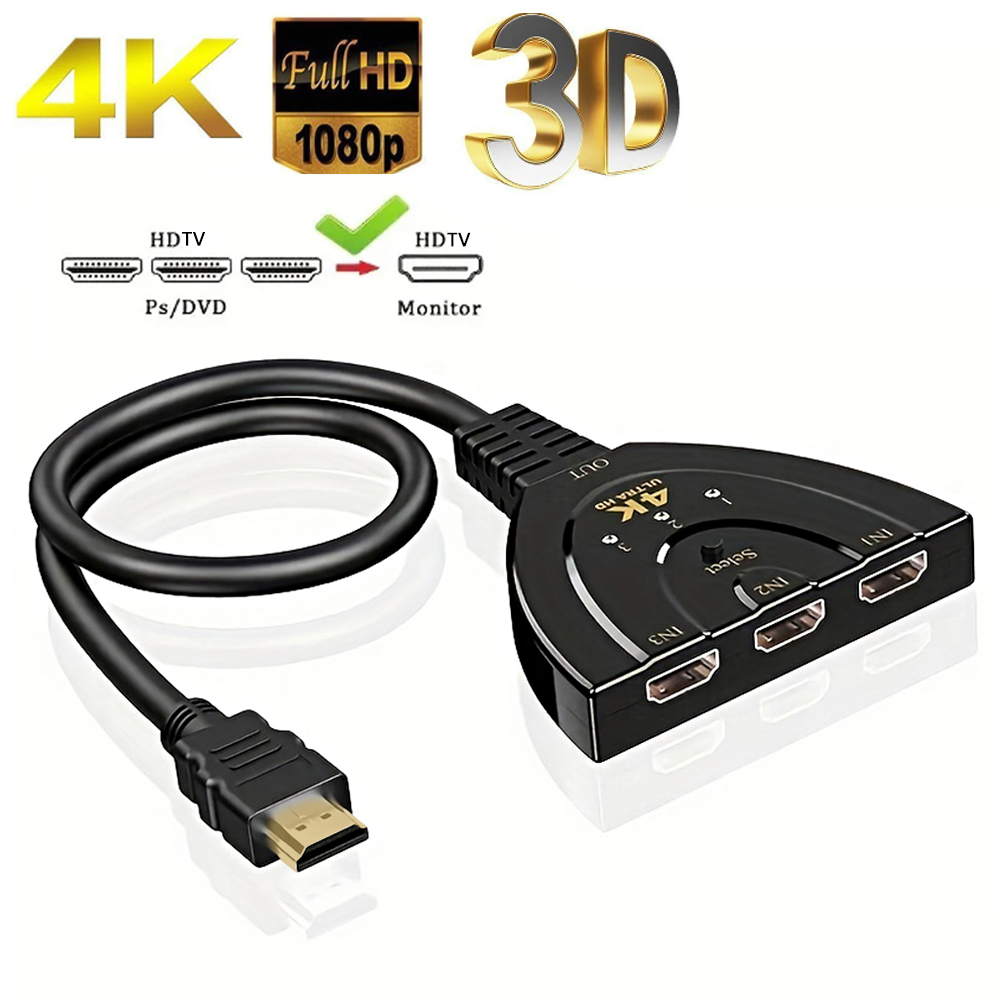4K*2K 3 Port HDTV-compatible S - Hdmi Matrix Switch ulasan dan harga
