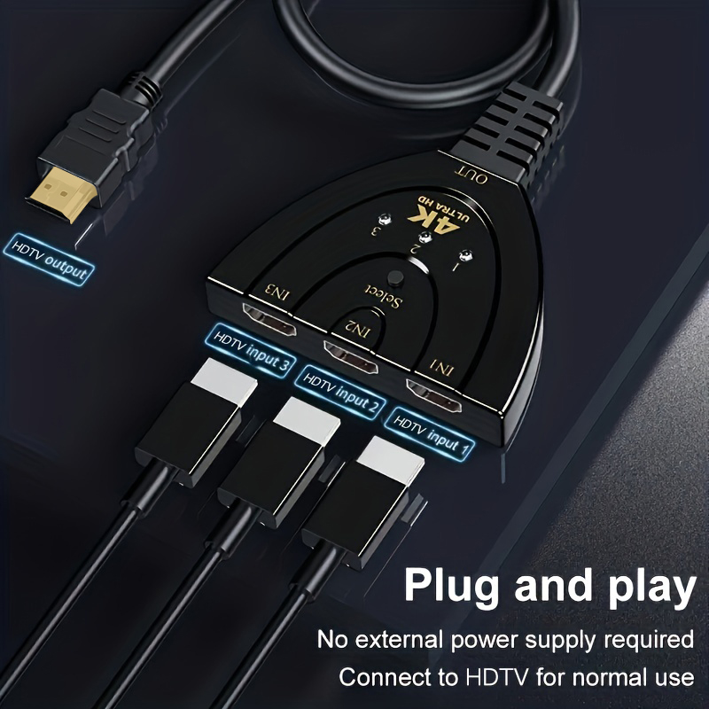4K*2K 3 Port HDTV-compatible S - Hdmi Matrix Switch ulasan dan harga