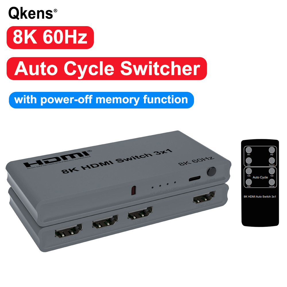 8K 60Hz 3x1 Auto Switch Cycle  - Hdmi Matrix Switch ulasan dan harga
