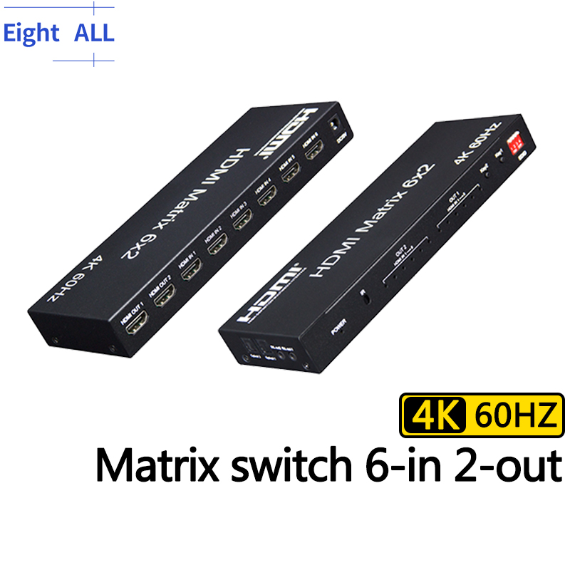 Matrix Switch HDMI 6x2 4K 60Hz - Hdmi Matrix Switch ulasan dan harga