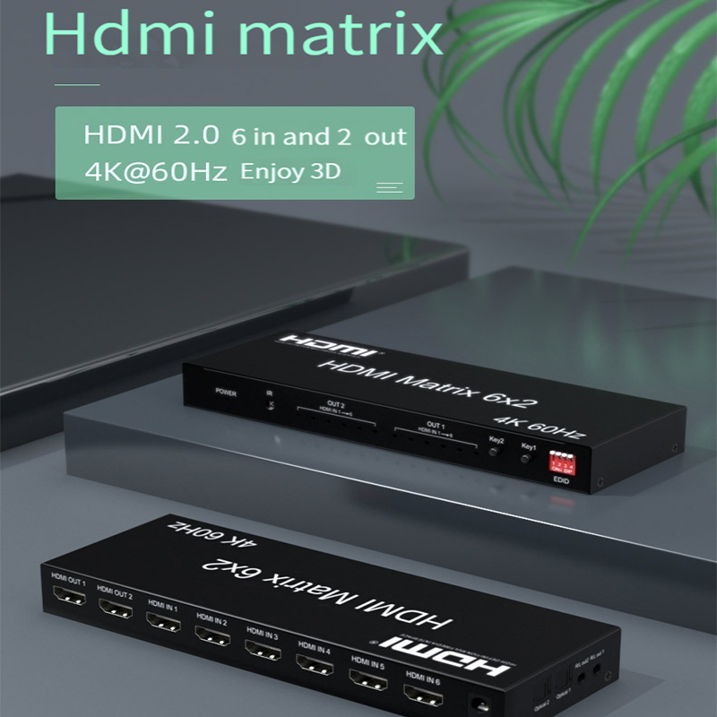 Matrix Switch HDMI 6x2 4K 60Hz - Hdmi Matrix Switch ulasan dan harga