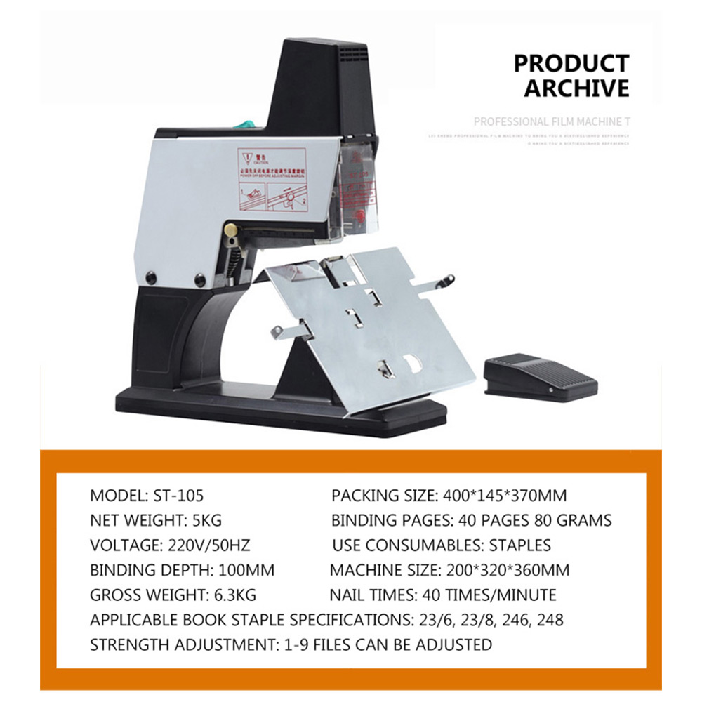 220V ST-105 Electric Text Bind - Electric Stapler Heavy ulasan dan harga