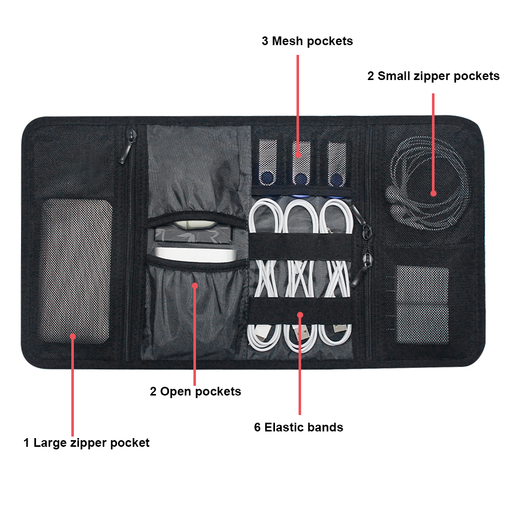 Tech Organizer Bag Cable Stora - Office Tech Accessories ulasan dan harga
