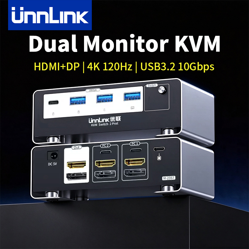 Unnlink 4K 120Hz HDMI + DP Dua - Hdmi Matrix Switch ulasan dan harga